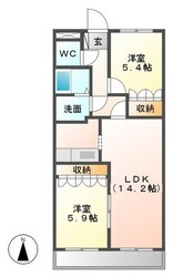 グランディール弐番館の物件間取画像